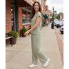 GYS Bamboo Viscose 2 Piece Outfits for Women Spring Summer Casual Lounge Sets for WFH, Errands, Travel, Airport(Olive Green​)