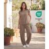 GYS Bamboo Viscose 2 Piece Outfits for Women Spring Summer Casual Lounge Sets for WFH, Errands, Travel, Airport(Taupe)