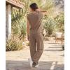 GYS Bamboo Viscose 2 Piece Outfits for Women Spring Summer Casual Lounge Sets for WFH, Errands, Travel, Airport(Taupe)