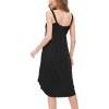 GYS Bamboo Viscose Sleeveless Nightgowns for Women Soft Full Slip Lounge Dress(Black)
