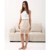 GYS Half Slip for Women Under Dress Non Cling Silky Underskirt with Lace Trim(Beige)