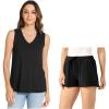 GYS Women’s Bamboo Viscose Pajamas Summer Sleeveless Tank Top and Drawstring Pj Shorts Sleepwear Set