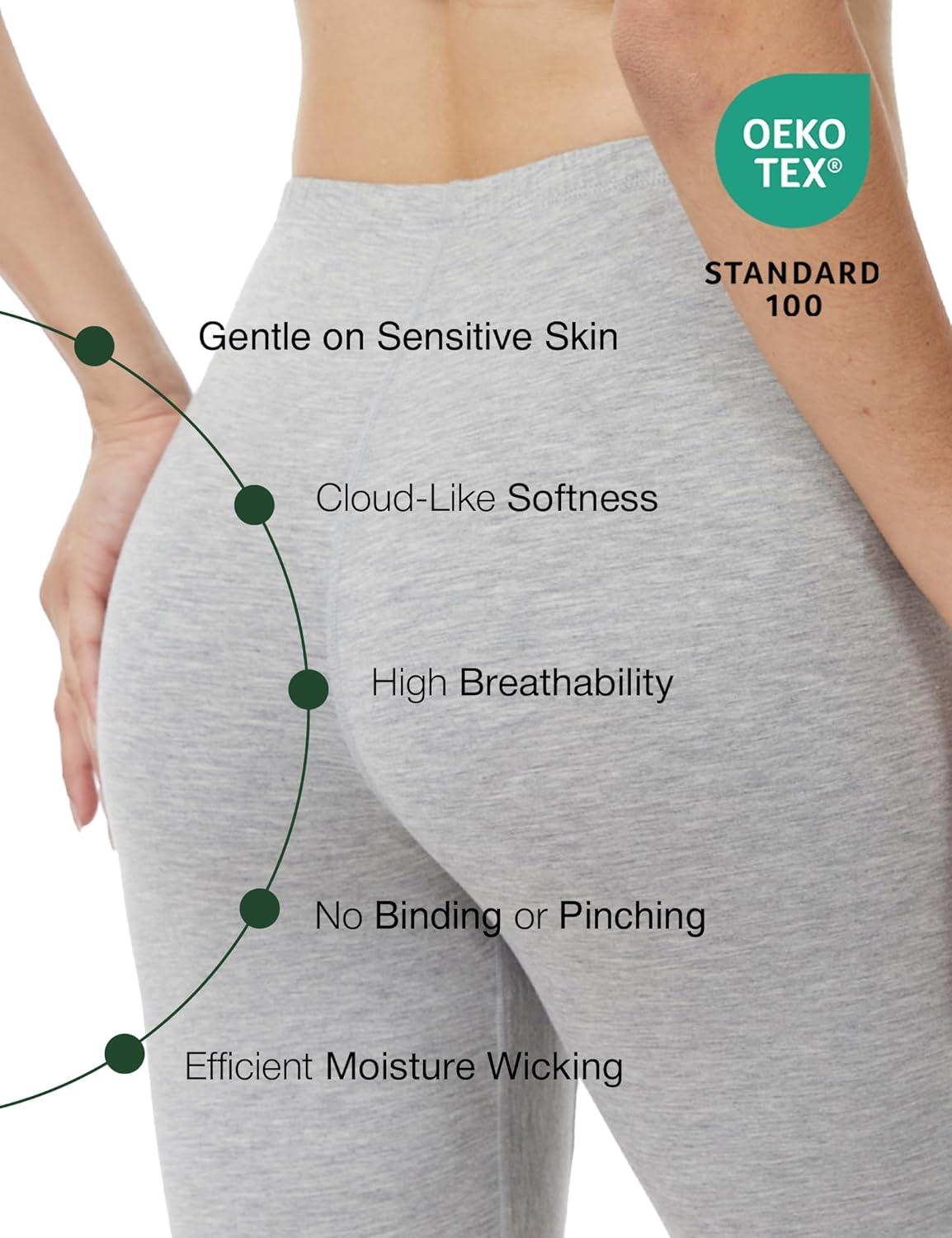 imageGYS Bamboo Viscose Womens Slip Shorts for Under Dresses Cloudlike Soft Anti Chafing Stretchy Boyshorts PantiesLight Heather Grey