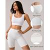 GYS Bamboo Viscose Women’s Slip Shorts for Under Dresses, Cloud-like Soft Anti Chafing Stretchy Boyshorts Panties(White)