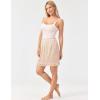 GYS Women’s Half Slips for Under Dresses A-line Lace Trim Mini Underskirt(Beige)
