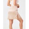 GYS Women’s Half Slips for Under Dresses A-line Lace Trim Mini Underskirt(Beige)
