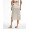 GYS Women’s Half Slips for Under Dresses A-line Lace Trim Mini Underskirt(Beige Long)