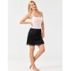 GYS Women’s Half Slips for Under Dresses A-line Lace Trim Mini Underskirt(Black)
