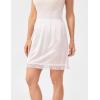 GYS Women’s Half Slips for Under Dresses A-line Lace Trim Mini Underskirt(White)