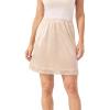 GYS Women’s Half Slips for Under Dresses A-line Lace Trim Mini Underskirt(Beige)
