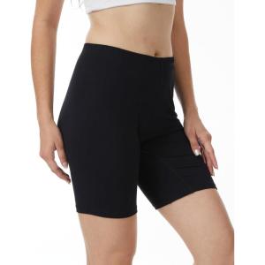 GYS Bamboo Viscose Women’s Slip Shorts for Under Dresses, Cloud-like Soft Anti Chafing Stretchy Boyshorts Panties(Black)