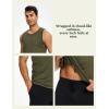 GYS Bamboo Viscose Men’s Pajama Sets Tank Tops with Shorts 2 Pieces Men Loungewear Sets(Army Green)