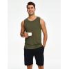 GYS Bamboo Viscose Men’s Pajama Sets Tank Tops with Shorts 2 Pieces Men Loungewear Sets(Army Green)