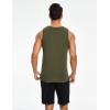 GYS Bamboo Viscose Men’s Pajama Sets Tank Tops with Shorts 2 Pieces Men Loungewear Sets(Army Green)