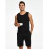 GYS Bamboo Viscose Men’s Pajama Sets Tank Tops with Shorts 2 Pieces Men Loungewear Sets(Black)