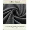 GYS Bamboo Viscose Men’s Pajama Sets Tank Tops with Shorts 2 Pieces Men Loungewear Sets(Black Melange)