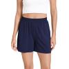 GYS Bamboo Viscose Pajama Shorts Women Soft Sleep Shorts with Pockets Comfy Lounge Shorts Pj Bottoms, Navy, X-Large