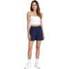 GYS Bamboo Viscose Pajama Shorts Women Soft Sleep Shorts with Pockets Comfy Lounge Shorts Pj Bottoms, Navy, X-Large
