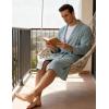GYS Premium Men’s Robe Bamboo Viscose Knee Length Soft Comfy Bathrobe(Greyish Green)