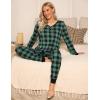 GYS Viscose from Bamboo Pajama Sets for Women Long Sleeve Sleepwear Soft Christmas Pjs Lounge Sets(Black Green Plaid)