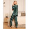 GYS Viscose from Bamboo Pajama Sets for Women Long Sleeve Sleepwear Soft Christmas Pjs Lounge Sets(Black Green Plaid)