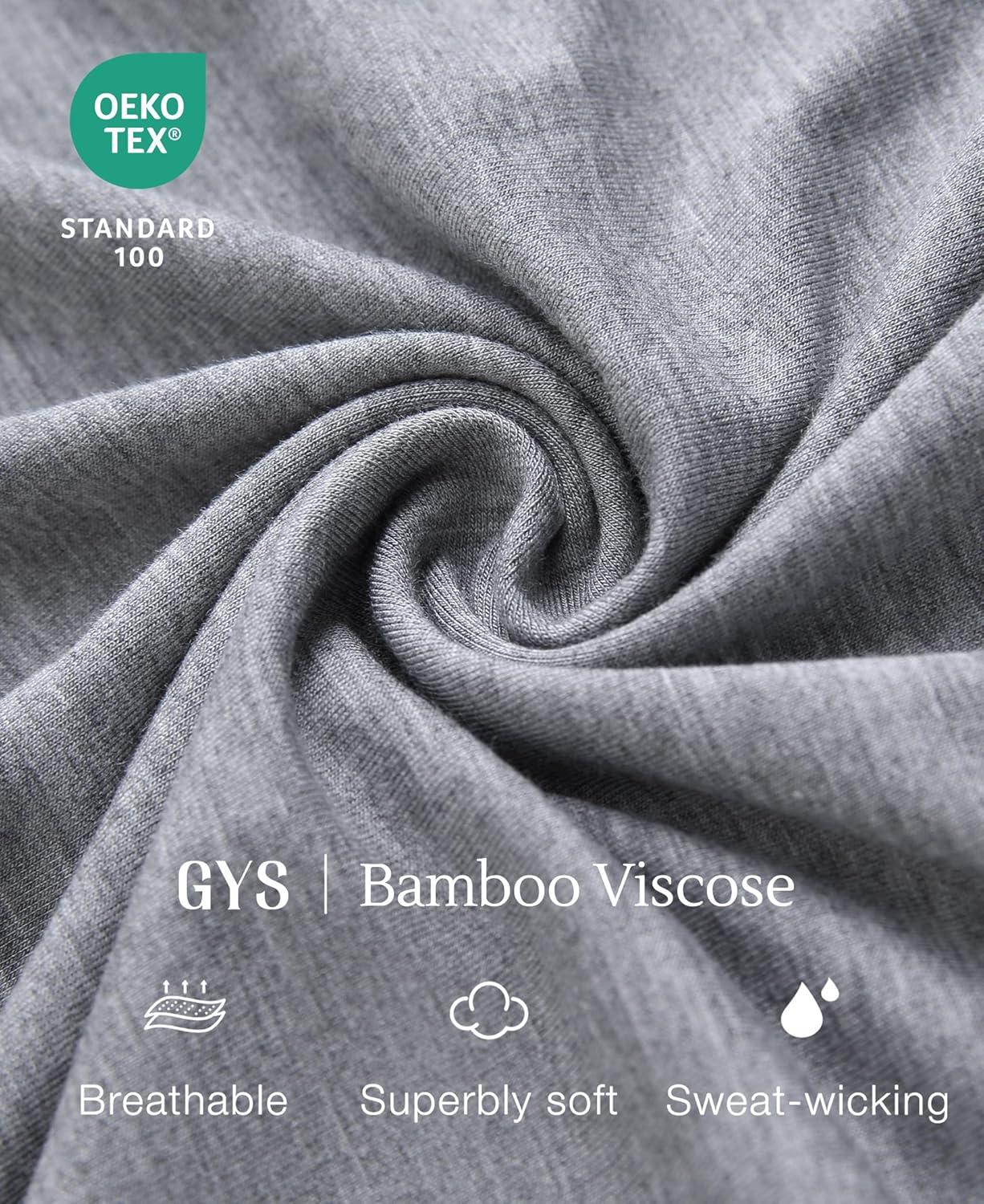imageGYS Bamboo Viscose Nightgown for Women Button Down Sleepshirt with Pockets Short Sleeves Nightshirt Comfy Sleepwear PajamaHeather Grey