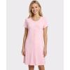 GYS Bamboo Viscose Nightgown for Women, Button Down Sleepshirt with Pockets, Short Sleeves Nightshirt, Comfy Sleepwear Pajama(Pink)