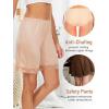 GYS Slip Shorts Culotte for Women Split Skirt Lace Pettipants Bloomer(Black+nude)