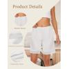 GYS Slip Shorts Culotte for Women Split Skirt Lace Pettipants Bloomer(Black+white)