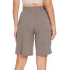 GYS Women’s Soft Comfy Bamboo Viscose Pajama Shorts with Pockets(Camel)