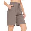GYS Women’s Soft Comfy Bamboo Viscose Pajama Shorts with Pockets(Camel)