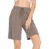 GYS Women’s Soft Comfy Bamboo Viscose Pajama Shorts with Pockets(Camel)