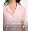 GYS Bamboo Viscose Pajamas for Women Set, Cloud-Soft Short Sleeve Button Down Sleep Set​​ with Pockets, Comfy Sleepwear(Pink)
