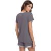 GYS Women’s Bamboo Viscose Pajama Sets – Cooling Short Sleeve Sleepwear for Night Sweats, Moisture Wicking Summer Pjs(Dark Grey)