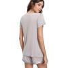 GYS Women’s Bamboo Viscose Pajama Sets – Cooling Short Sleeve Sleepwear for Night Sweats, Moisture Wicking Summer Pjs(Light Grey)