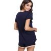 GYS Women’s Bamboo Viscose Pajama Sets – Cooling Short Sleeve Sleepwear for Night Sweats, Moisture Wicking Summer Pjs(Navy Blue)