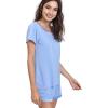 GYS Women’s Bamboo Viscose Pajama Sets – Cooling Short Sleeve Sleepwear for Night Sweats, Moisture Wicking Summer Pjs(Sky Blue)