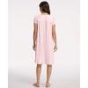 GYS House Dress for Women Puff Short Sleeve Moo Moos Pleated Bamboo Viscose Nightgowns Mumu Dresses(Pink)