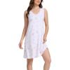 GYS Womens Bamboo-Derived Viscose Nightgowns Soft Sleeveless V Neck Nightdress Lightweight Sleep Shirt S-4XP(D- Mauve Ditsy Floral)