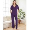 GYS Cooling Bamboo Viscose Pajamas Women Lightweight PJs Sets Moisture-Wicking Sleepwear for Hot Sleepers(Purple)