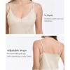 GYS Full Slip for Women Under Dress Non Cling Anti-Static Adjustable Spaghetti Strap Basic Cami Slip Dress(Beige//Knee-length)