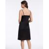 GYS Full Slip for Women Under Dress Non Cling Anti-Static Adjustable Spaghetti Strap Basic Cami Slip Dress(Black/Knee-length)