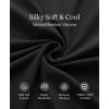 GYS Women’s Bamboo Viscose Kimono Robes Soft Knit Bathrobe with Pockets and Fixed Waist Belt for Spa, Hotel & Home(Black)