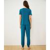 GYS Womens Cooling Bamboo Viscose Pajamas Set Summer Short Sleeve PJs Sets Moisture-Wicking Sleepwear for Night Sweats(Teal Blue)