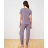 GYS Womens Cooling Bamboo Viscose Pajamas Set Summer Short Sleeve PJs Sets Moisture-Wicking Sleepwear for Night Sweats(Violet)
