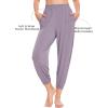 GYS Women’s Pajama Pants Viscose Joggers Pants with Pockets Comfy Lounge Sleep Pants Pj Bottoms(Purplish Grey)