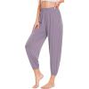 GYS Women’s Pajama Pants Viscose Joggers Pants with Pockets Comfy Lounge Sleep Pants Pj Bottoms(Purplish Grey)