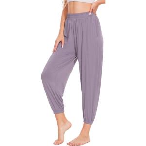 GYS Women’s Pajama Pants Viscose Joggers Pants with Pockets Comfy Lounge Sleep Pants Pj Bottoms(Purplish Grey)