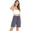 GYS Women’s Bamboo Viscose Bermuda Pajama Shorts – Soft Sleep Lounge Shorts with Pockets for Summer(Dark Grey)