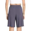 GYS Women’s Bamboo Viscose Bermuda Pajama Shorts – Soft Sleep Lounge Shorts with Pockets for Summer(Dark Grey)